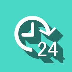 24 hours icon  stock vector illustration flat design