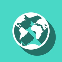 Earth icon stock vector illustration flat design
