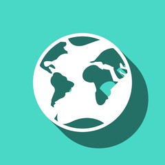 Earth icon stock vector illustration flat design