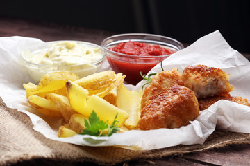 traditional British fish and chips