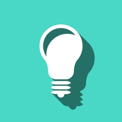 bulb icon stock vector illustration flat design