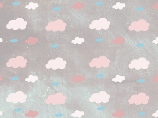 Fondo de patrón de nubes de colores