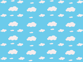 Fondo de patr&oacute;n de nubes en fondo azul