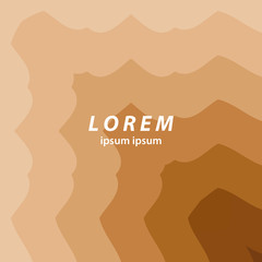 brown abstract background. smooth wavy lines, abstract wave background for presentation fashion or business