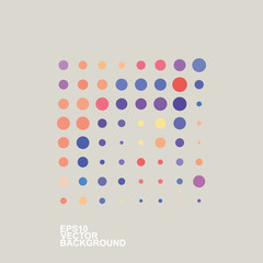 Abstract Background with Colorful Dotted Pattern