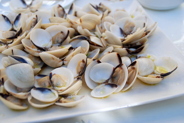 PLATO DE ALMEJAS COCINADAS