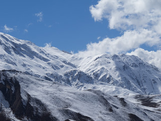 Fototapeta na wymiar snow view from Muktinath