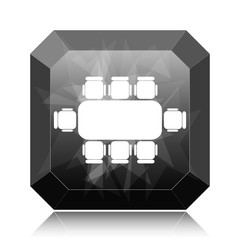 Business meeting table icon