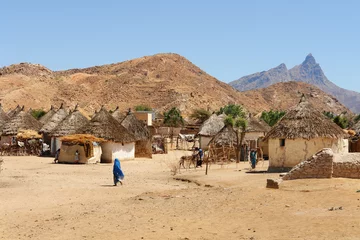 Fototapete Rund  Eritrean village in western part of the country   © robnaw