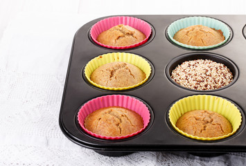 Homemade quinoa muffins.