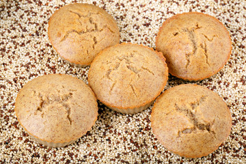 Homemade quinoa muffins. Gluten free cupcakes.