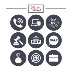 Fototapeta premium Online shopping, e-commerce and business icons.
