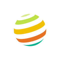 Abstract colorful sphere logo