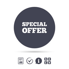 Special offer sign icon. Sale symbol.