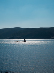 Fototapeta na wymiar Mar tranquilo en Cadaqués, febrero de 2017