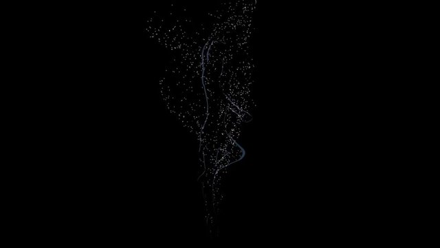 Computer drawing, slow motion. Dance of a silhouette girl ballerina