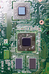 Close-up of electronic circuit board.