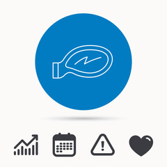 Fototapeta premium Car mirror icon. Driveway side view sign. Calendar, attention sign and growth chart. Button with web icon. Vector