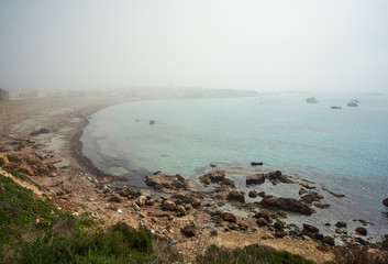Rocky coastline of Tabarca Island. Spain
