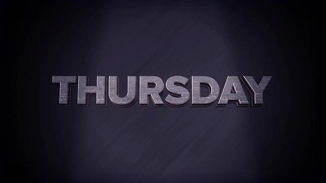 Motion Graphics 3D Animated Movie Text -Thursday