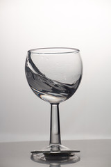 a glass of water
