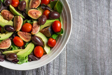 Large bowl of fresh salad