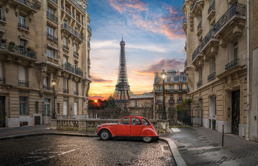 Avenue de Camoens in Paris - obrazy, fototapety, plakaty