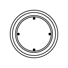 silhouette circular shape traffic sign icon vector illustration