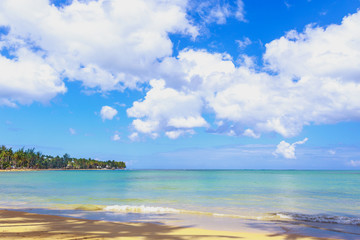 Amazing seascape. Horizon Just bright blue sea and sky