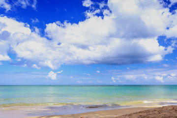 Amazing seascape. Horizon Just bright blue sea and sky