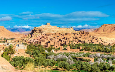 Fototapeta na wymiar Panoramic view of Ait Benhaddou, a UNESCO world heritage site in Morocco