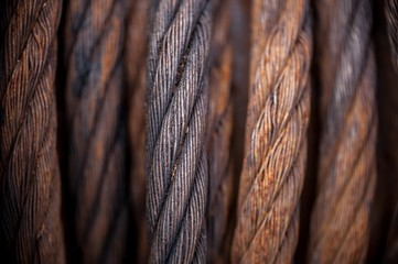 Rusty steel cable