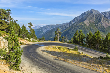 Hairpin Curve on a Scenic Road