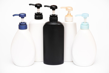 Pump lotion cosmetic bottles