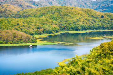 scenery of huaykrating reservoir in leoi province ,thailand