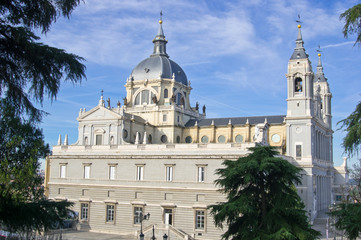 Santa Maria la Real de La Almudena cathedral in Madrid, Spain