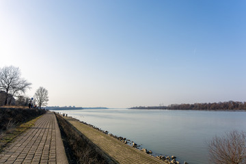 The South bank of river Danube in the Dorcol district of Belgrade 