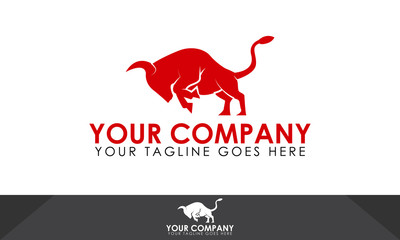 Bull logo, bull illustration, bull vector template
