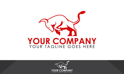 Bull logo, bull illustration, bull vector template