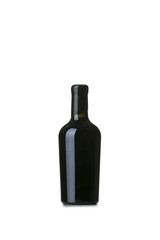 Red Wine on White Background with Blank Label