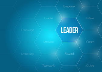 Leader in business diagram illustration design