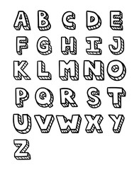 Vector Alphabet Doodles