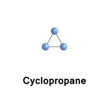 Cyclopropane is a cycloalkane, C3H6, consisting of three carbon atoms linked to each other to form a ring, with each carbon atom bearing two hydrogen atoms resulting in D3h molecular symmetry