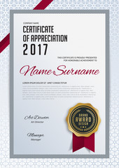 certificate template with luxury pattern,diploma,Vector illustration 