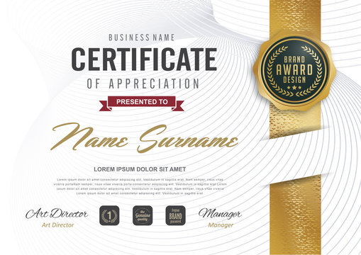 certificate template with luxury pattern,diploma,Vector illustration 