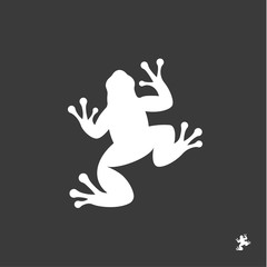 Frog illustration sign minimalism modern mark logo vector trendy