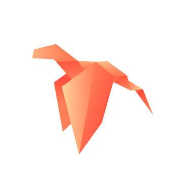 Dragon Animals origami vector illustration logo