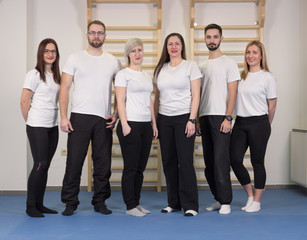 large group people, Physiotherapists chiropractors