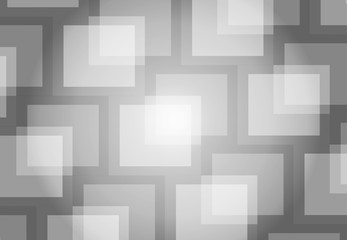 Black and white abstract background vector art of overlap of colorful squares.