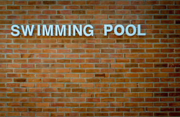 Fototapeta na wymiar Swimming pool label